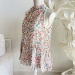 Kate Spade Floral Ruffle Peplum Sleeveless Blouse Photo 6