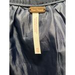 Free People  Satin Bomber Jacket Navy Blue Size XS Lightweight Zip Front Photo 1