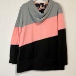 Cellabie Women’s Color Block Floral Lined Four Pocket Zip Up Hoodie Size S NWOT Photo 10