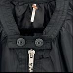 Free People  Black Midnight Satin Full Zip Oversized Bomber Jacket L Photo 6