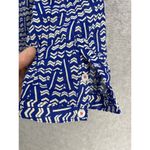 HD in Paris  Anthropologie Women's Half Button Down Shirt Blue Size 04 Chevron Photo 3