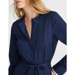 Madewell  Tie Waist Midi Shirtdress Classic Minimalist Midnight Navy US 8 NWT Photo 4