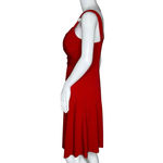 Frederick's of Hollywood Dress Womens XS Red Sexy Retro Vintage Old Hollywood Photo 2