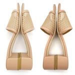 Stuart Weitzman  Cayman Mesh Leather Block-Heel Mules Sand Beige Size 5.5 Sandals Photo 12