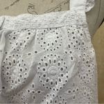 Abound  White Cotton Eyelet Ruffle Sleeve Top White Size XL Photo 3