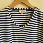 Philosophy Striped Short Sleeve Top Black & White Stripes Size Medium Photo 1
