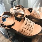 Bamboo  Nude Wedge Platform Ankle Strap Sandals, Size 10M New w/o Box Photo 4