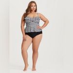 Torrid Flirt Swim Collection Plaid Gingham Peplum Tankini Top Plus Size 3X NWT Photo 11