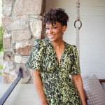 Topshop Animal Print Angel Sleeve Midi Dress 2 Photo 5