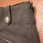 Derek Lam 10 Crosby Trix Gold Buttons High-Waisted Utility Skirt Army Green Sz 4 Photo 9