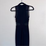 Betsy and Adam Betsy Adam Black Mesh Illusion Mesh Cut Out Maxi Dress Womens 0 Formal Black Tie Photo 9