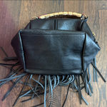 Western Tassel Boho Leather Handbag Black Photo 5