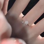 Cute Camellia Flower Open Ring Cute Adjustable Finger Jewelry Accessories Women Multi Photo 5