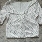 Floral Long Sleeve One Piece Sleepwear Size M White Size M Photo 12