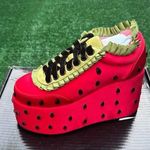Dolls Kill Strawberry shortcake X FOR THE PICKING PLATFORM SNEAKERS Photo 0