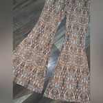 Free People  tan printed paisley flare pants S $98 boho wide leg spring casual Photo 4
