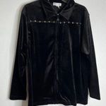 Euro Joy Vintage Black Zip Closure Jacket Womens Sweater with Detail Size L Size L Photo 0