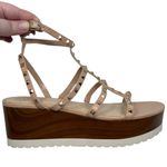 Vince Camuto “Pemolie” Studded Platform Wedge Sandals Tan Women’s Size 9.5 Photo 8