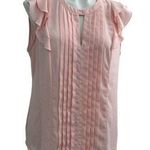 Elle pintuck Ruffle Keyhole Blouse top Pink Sleeveless
Medium womens NEW Photo 0