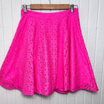 Lilly Pulitzer Meadow Skirt in Fiesta Pink Daisy Lane Lace Zip Size 6 Photo 0
