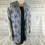 Plus Size Sleeveless Dress w/ Chiffon Kimono Cover Up 2X White Photo 8