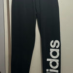Adidas  Women's Black and White Logo Joggers Photo 0