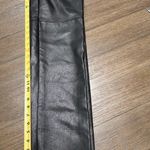 Princess Polly Black Faux Leather Pants High Waisted Straight Leg Raw Hem size 2 Photo 8