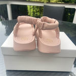 Ash Victoria Womens Leather Quilted Puffy Platform Sandals Blush pink Sz 38 Photo 6