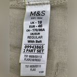 MYS collection 100% line Tan Straight Leg Pants with Lightweight Fabric Size 18 Photo 11