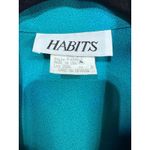 Habit Vintage Habits Teal Blazer White Trim Single Button Mod Colorblock Women's S USA Photo 7