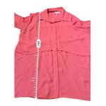 Joan Rivers  Button Front Blouse Size Large Pink Long Sleeve Workwear Top Photo 8