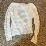 Princess Polly  White Crochet Lace Tie Front Long Sleeve Top Photo 6