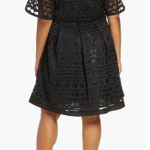 Eloquii Black Embroidered Fit & Flare Dress Size 20 Photo 1