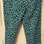 Ann Taylor  Loft Leopard Animal Print Dress Pants Green/Black Polyester/Spandex Photo 1