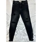 Free People About a Girl Ripped Vintage Style Skinny Stretch Jeans Black 25 Photo 7