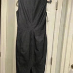 White House | Black Market  Navy Blue Denim Sleeveless Sheath Dress Zip Size 4 Photo 9