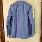 J.Crew ‎ Striped Blazer Cotton Button Front Pockets Blue White Size 8 Photo 9