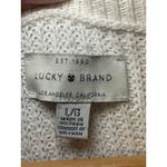 Lucky Brand  Women Cream Red Heart Knit Sweater Pullover Size L Photo 2