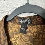 Erika  soft 3/4 button up blouse size small Photo 2