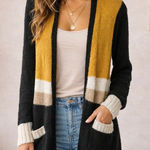 Wooden Ships Anthropologie Colorblock Open Knit Cardigan Women S/M Boho Cozy Photo 0