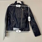 Zenana Outfitters Women’s Croc Embossed Faux Leather Belted Pocket Jacket Navy Size Sm NWT Photo 6