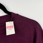 PINK - Victoria's Secret 🆕 NWT PINK Victoria’s Secret Long Sleeve Crop Top Eggplant Deep Purple Plum XS Photo 8