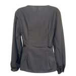 GUEST EDITOR Jet Black Corset Style Long Sleeve Blouse EUC Size Small Photo 3