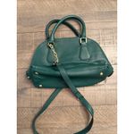 Merona  Dark Green purse with Gold detachable crossbody strap Photo 1