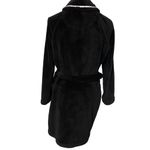 Victoria's Secret Women's Black Plush Hooded with Belt & Embroidered VS Logo M/L Photo 5