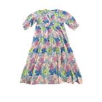 NWT Mary Square Cameron Dress Large Pink Green Floral Tiered Midi New Pockets Photo 2