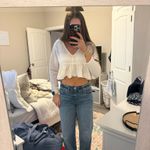 Altar'd State  Top Crop White Long Sleeve Photo 1