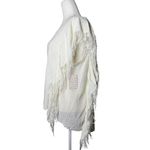 Free People NEW M Ivory Textured Fringe Knit Tank Top Sweater Boho Chic Design Photo 1
