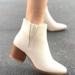 Refresh Beige/ Nude Chunky Heel Ankle Bootie Photo 0