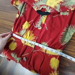 Free People Malibu Short Sleeve Romper XS Maroon Tropical Print Vacation Casual Photo 9